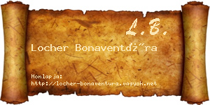 Locher Bonaventúra névjegykártya